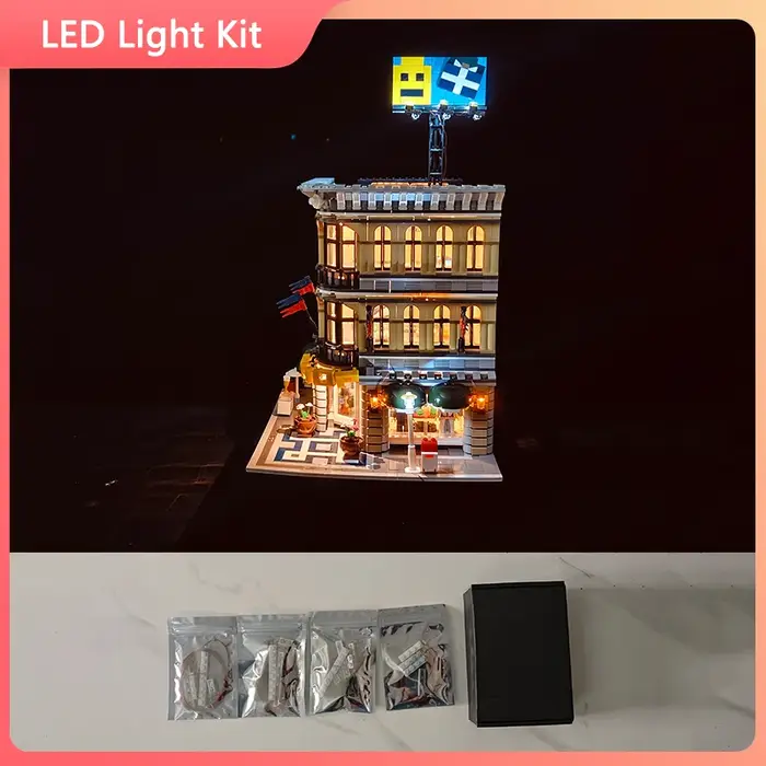 Kit d'éclairage LED pour 10211 Grand Emporium compatible 15005 (seulement éclairage LED, ne comprend pas les briques du modèle)