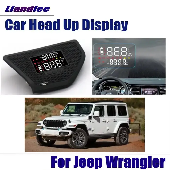 Affichage tête haute HUD pour Jeep Wrangler (JL) 2018-2023, écran électronique LED automatique, proj
