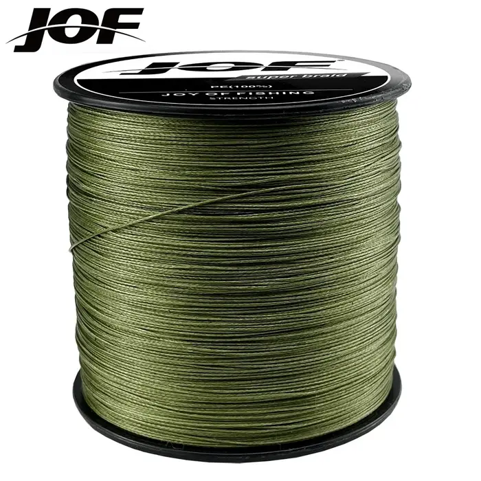 JOF – ligne de pêche à la carpe, 8 brins/4 brins, 500M/300M, cordon PE multifilament tressé, matéria