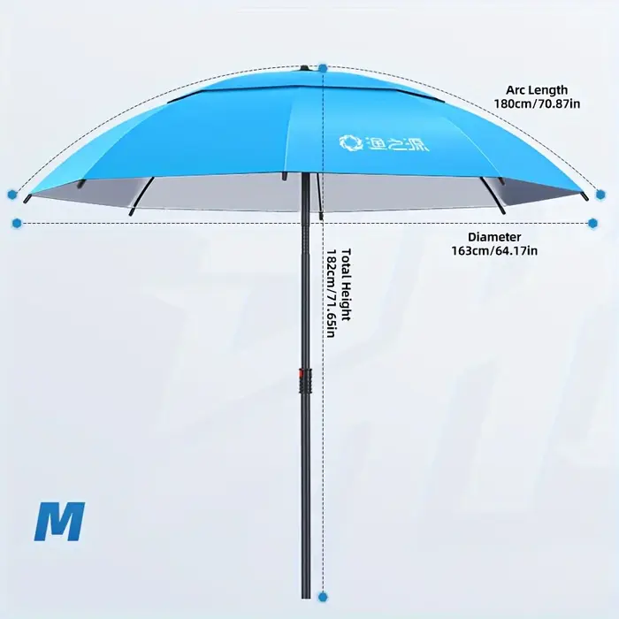 Parasol de pêche, parasol d'extérieur pour pêcheurs, Portable, pour la pêche, le stand, le jardin, l
