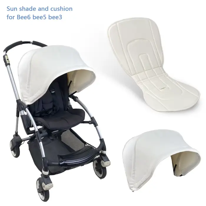 Pare-soleil pour poussette de bébé, auvent et coussin de siège pour Bugaboo Bee6 Bee5 Bee3, housse d