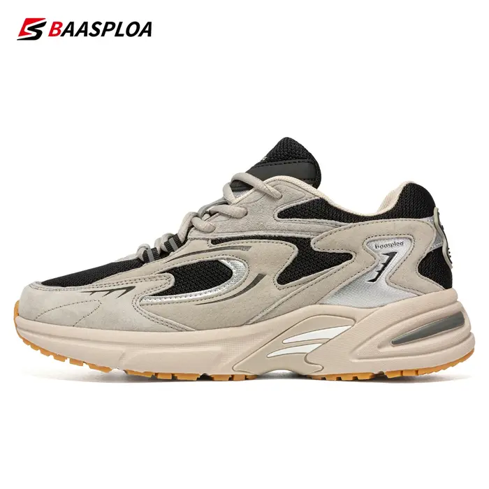Baasploa-Chaussures de course légères en maille pour hommes, chaussures de sport décontractées, resp