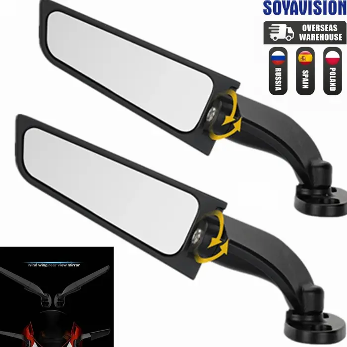 Rétroviseurs latéraux rotatifs réglables pour moto, pour BMW S1000RR Honda CBR YAMAHA YZF R6 R1 R25 