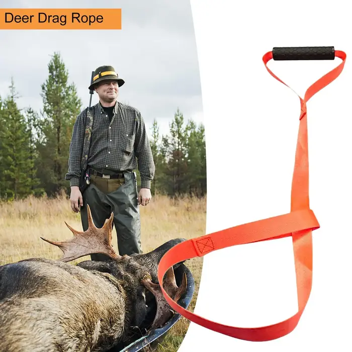 Sangle de traction pliable multifonctionnelle Deer Drag pour chasse bagages et charges lourdes en plein air