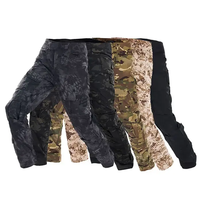 Pantalon tactique chasse multicam homme cargo camouflage résistant vent trekking extérieur