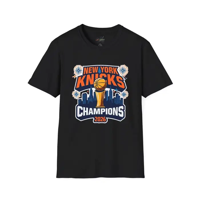 T-shirt des champions des New York Knicks, T-shirt graphique de basket-ball, été 2026, hommes femmes