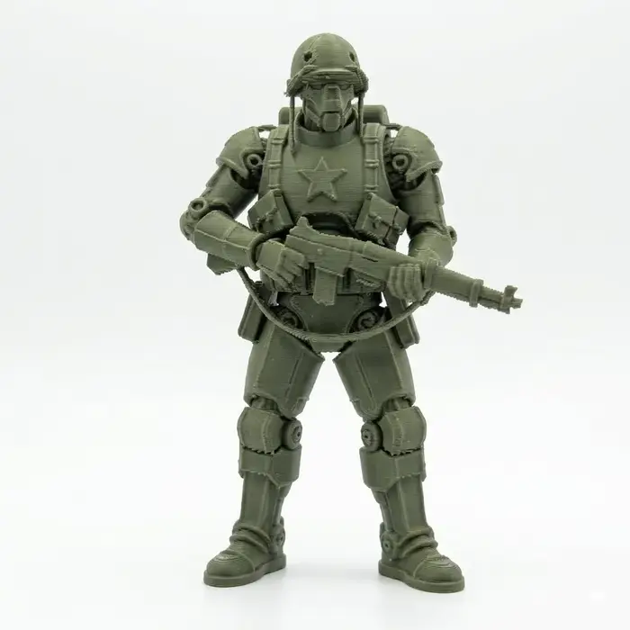 Modèle de soldat militaire - Statue d'armée en plastique avec uniforme, idéale pour le bureau, la bi