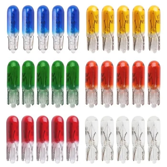 100 pièces T5 W3W LED ampoules voiture intérieur lumière tableau de bord voyant d'avertissement lamp