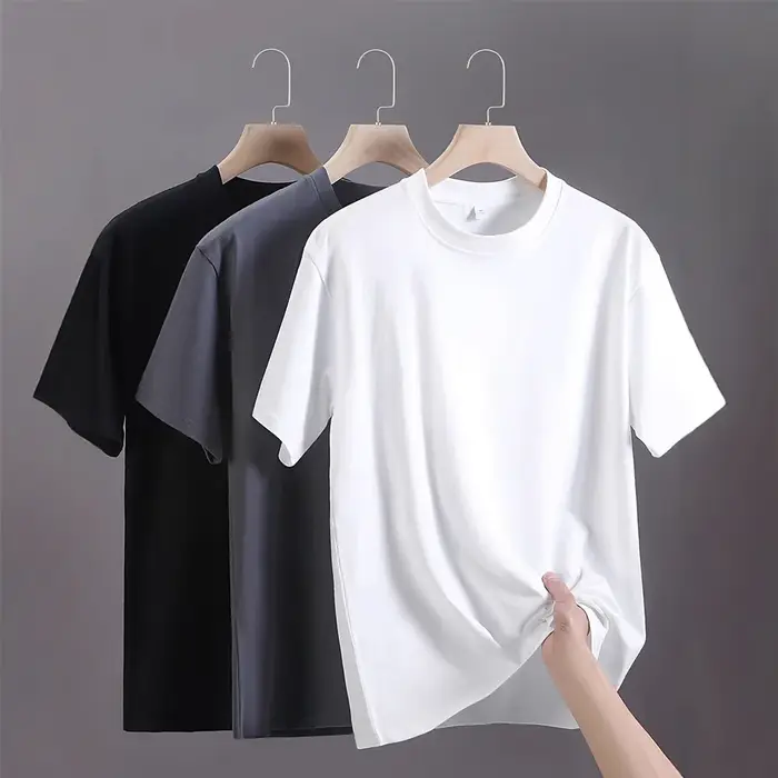 T-shirts pour hommes 2025 été surdimensionné coton T-Shirt décontracté haute qualité manches courtes