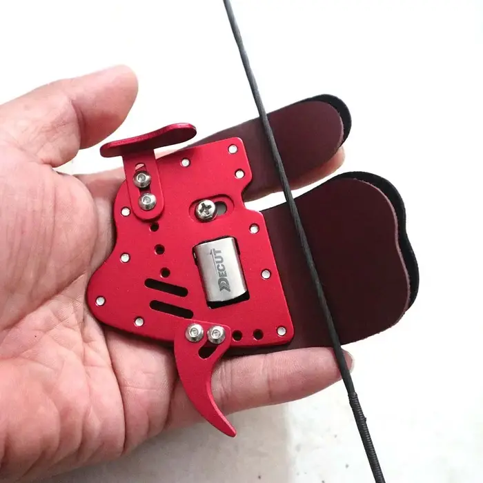 DECUT-Protège-doigts CKII en aluminium et cuir pour la chasse, accessoire de tir à l'arc pour la mai