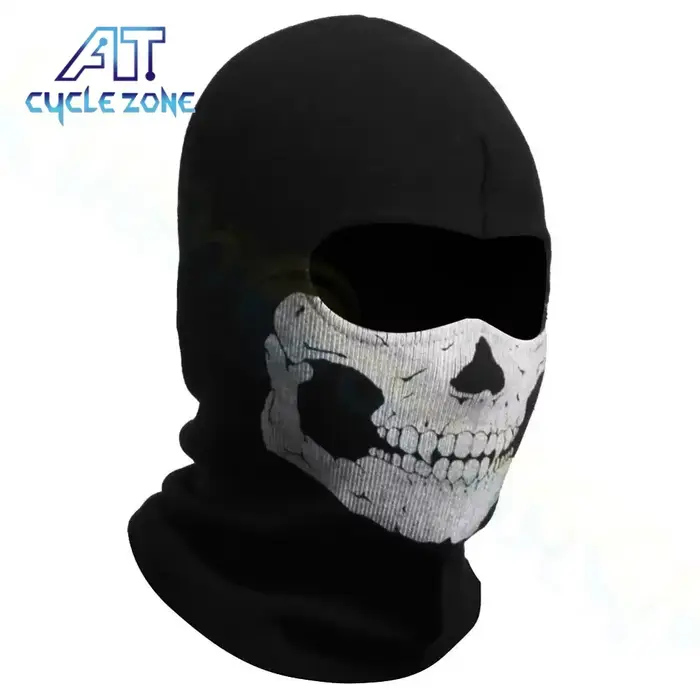 Cagoule de moto masque complet imprimé crâne