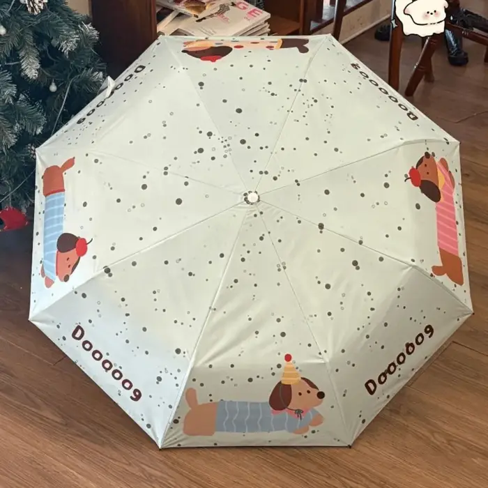 Parapluie pliant teckel à motif de chien, parapluie de Protection solaire automatique/manuel, parapl