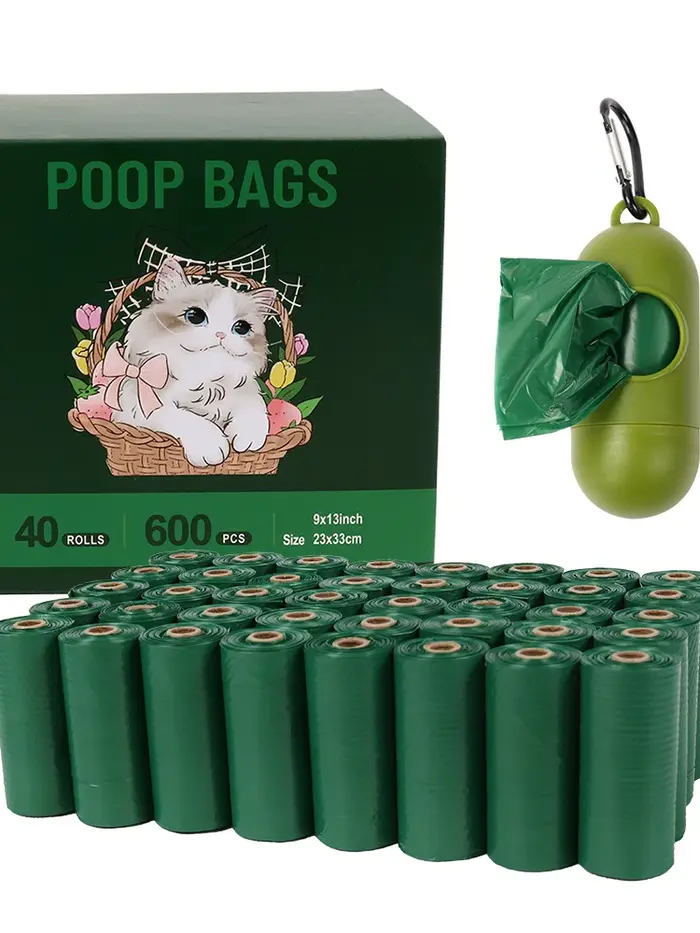 40 pièces/boîte dégradable EPI chien merde sac porte-sac poubelle pour animaux de compagnie en relief