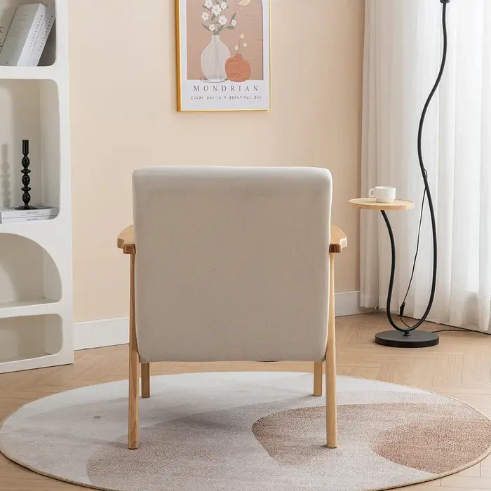 SEYNAR-Chaise d'Accent Moderne du Milieu du Siècle, Fauteuil à Cadre en Bois Solide Téléchargé Boumu