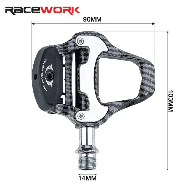 Racework – vélo de route en carbone Ultra léger, Double palier + DU Clipless pour Keo, autobloquant,