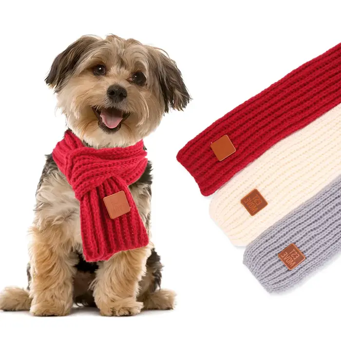 Écharpe tricotée chaude pour chien