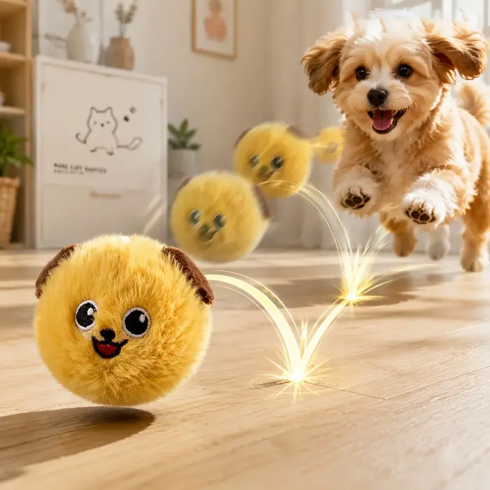 Jouet rebondissant pour chien, jouet interactif léger et très élastique pour chiot, lavable, jouet anti-ennui pour chiens, jouet durable