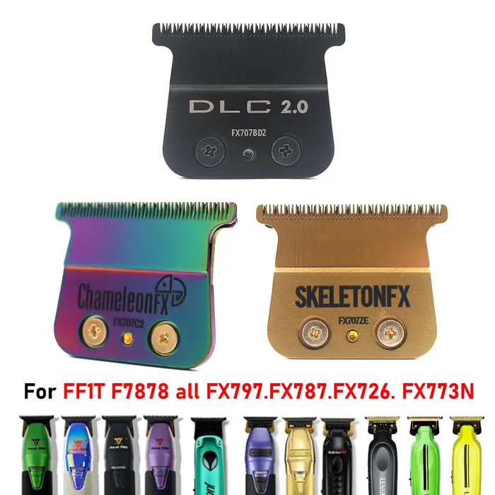 Tête de couteau en acier au carbone de remplacement d'origine pour salon de coiffure professionnel lame DLC couleur multiple pour tondeuses FF1T F7878 FX797 FX787 FX726 FX773N