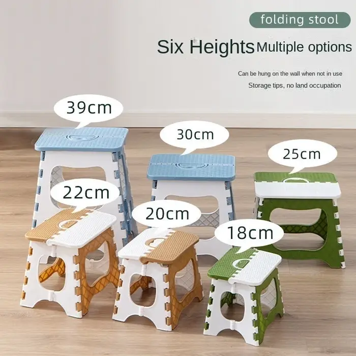 Tabouret pliant en plastique épais, Mini chaise d'extérieur Portable pour enfants et adultes, Train 