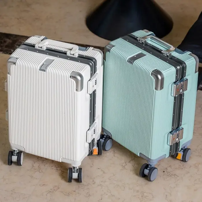Valise à main 16 "/20" pour femmes, boîtier de chariot de voyage avec cadre en aluminium, verrouilla