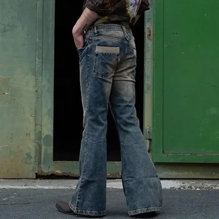 Jeans évasés vintage pour hommes
