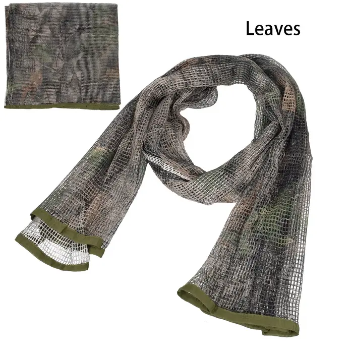 Filet camouflage tactique extérieur - Écharpe polyvalente chasse sniper photographie randonnée