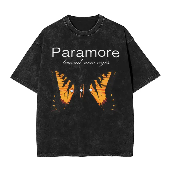 Paramore Band T-shirts pour hommes en pur coton, T-shirts amusants à col rond, hauts à manches court