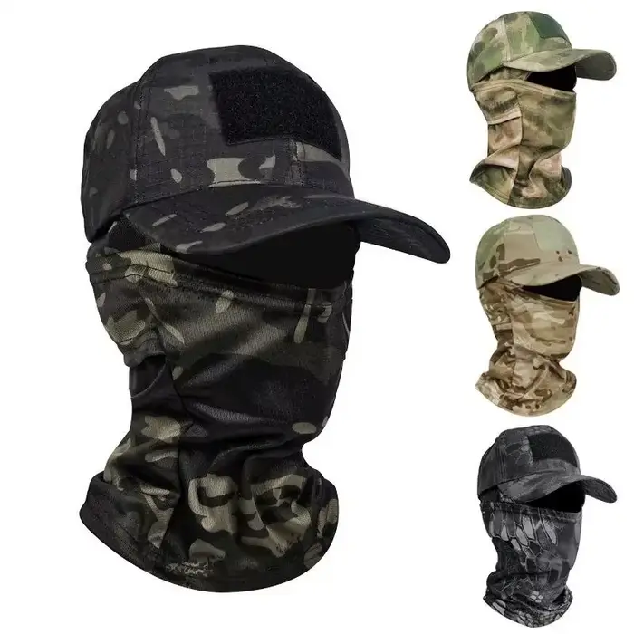 Casquette baseball camouflage cagoule balaclava pêche randonnée chasse sport protection UV