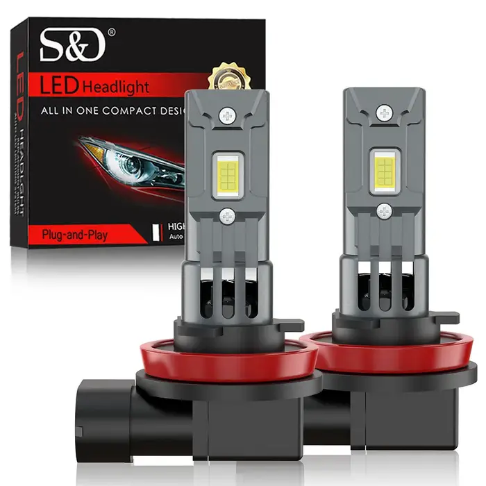 Ampoule LED 30000LM H8 H11 H16JP 9005 HB3 9006 HB4, phare antibrouillard Canbus Mini 260W CSP pour v