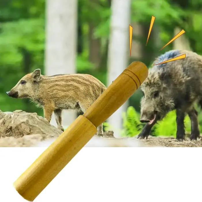 Appel sanglier professionnel sifflet bois - Son naturel pour attirer animaux sauvages outil chasse grade pro