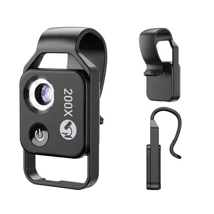 Objectif microscope APEXEL 200x smartphone - Lentille macro HD téléscope portable numérique agrandissement