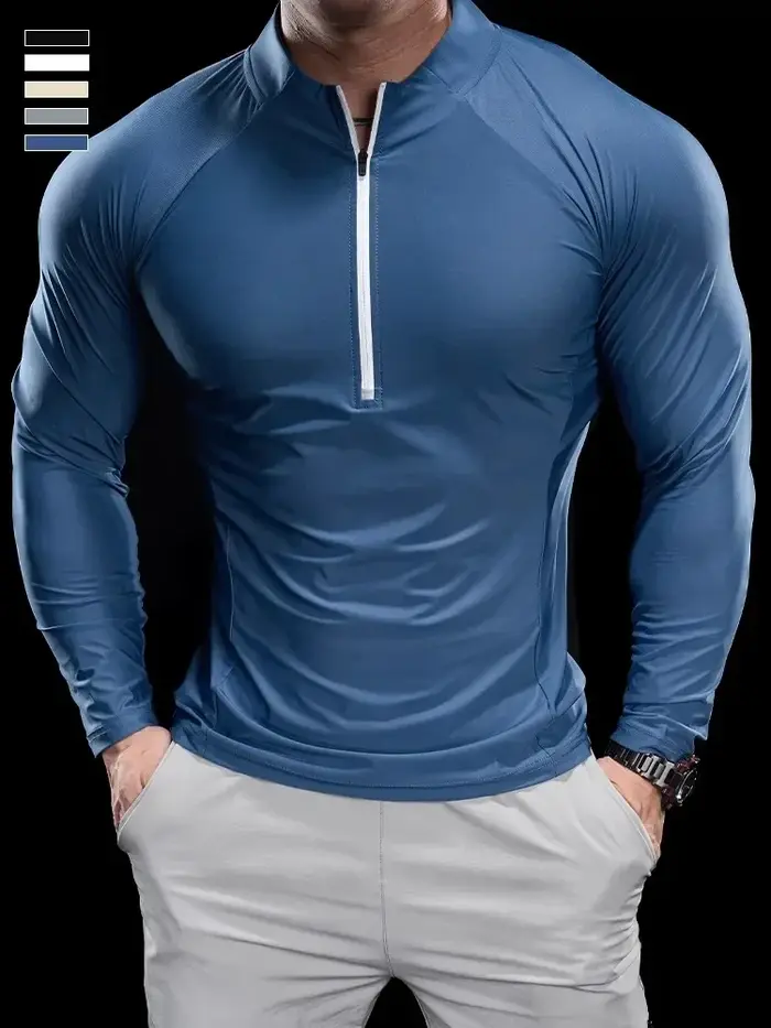 T-shirt de sport pour hommes, hauts de Fitness, de course, d'entraînement, col rond, séchage rapide,