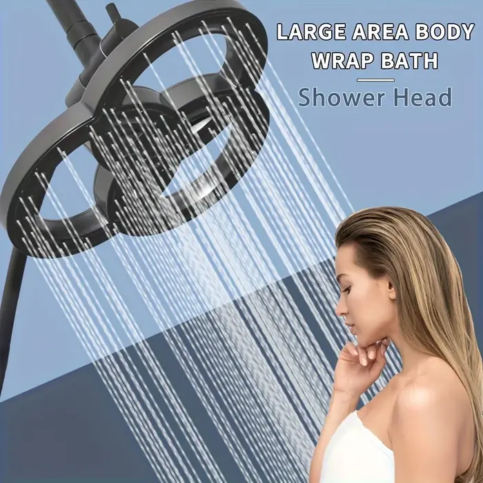 Pomme de douche pluie haute pression grand débit - design anneau pour spa après chasse détente