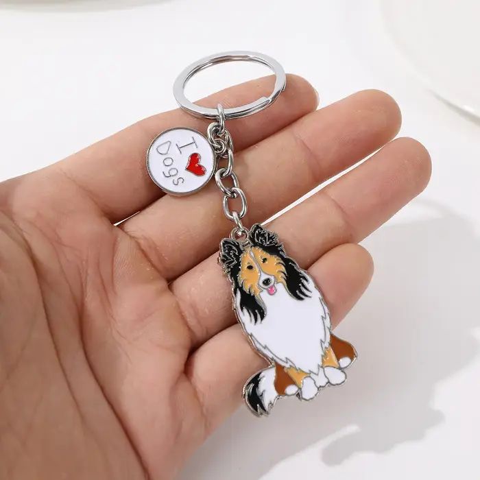 Porte-clés chien berger Shetland, pendentif, bijoux cadeau pour femmes et hommes, nouvelle collectio