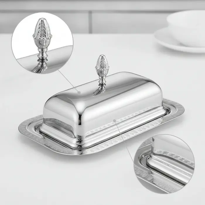Beurrier avec couvercle, compatible lave-vaisselle, vaisselle compacte pour une fraîcheur durable, pour table à manger, cuisine