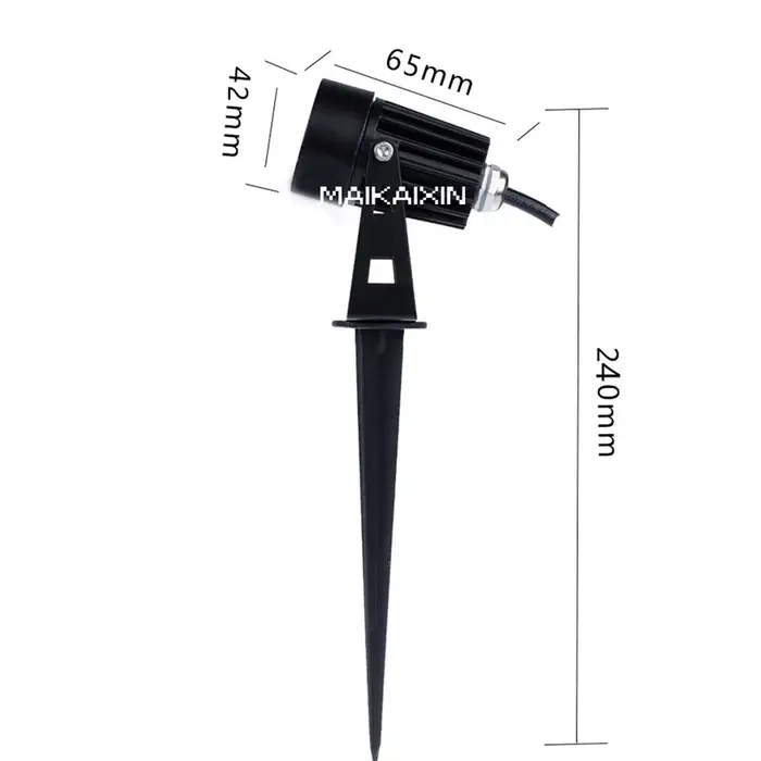 Spot lumineux LED imperméable avec pic, éclairage de paysage, idéal pour un jardin, un sentier, des 