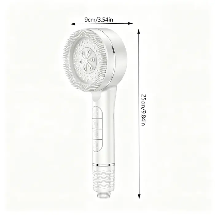 1 pièce Pommeau de douche filtrant portable pour SPA à domicile avec design de massage multifonction, 4 jets puissants réglables pour une cascade d'eau