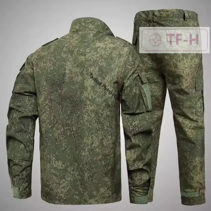 Tenue camouflage EMR vert pour chasse et airsoft - Veste pantalon uniforme tactique homme