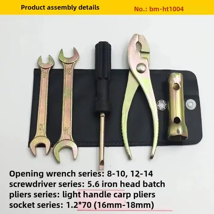Kit d'outils de réparation de moto pour véhicule électrique, kit d'urgence portable, accessoires d'é