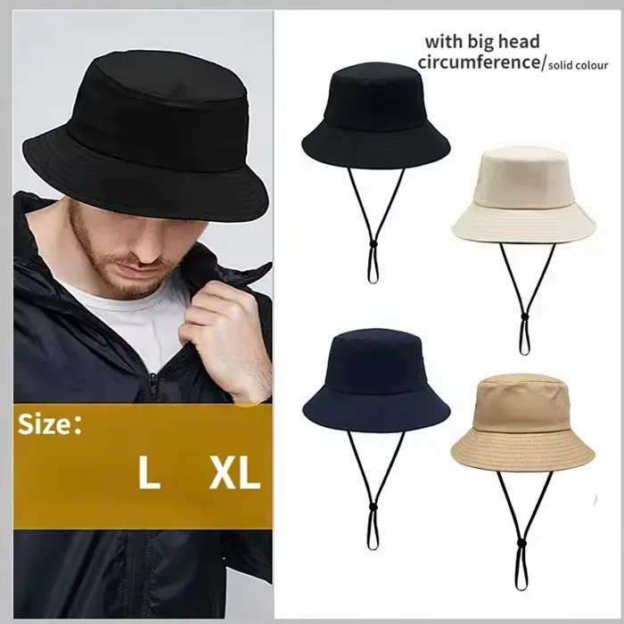Chapeau Seau Bob en Coton Unisexe avec Bord Large pour Activités Extérieures et Occasions Spéciales