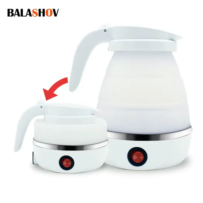 Théière pliable et Portable, chauffe-eau 600ML, bouilloire électrique de voyage domestique 220V, app