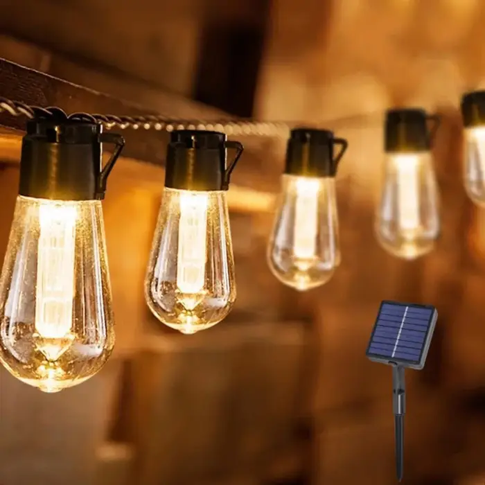 Guirlande lumineuse LED solaire d'extérieur étanche 5M 10 LED 8M 20 LED 8 modes d'éclairage pour pat
