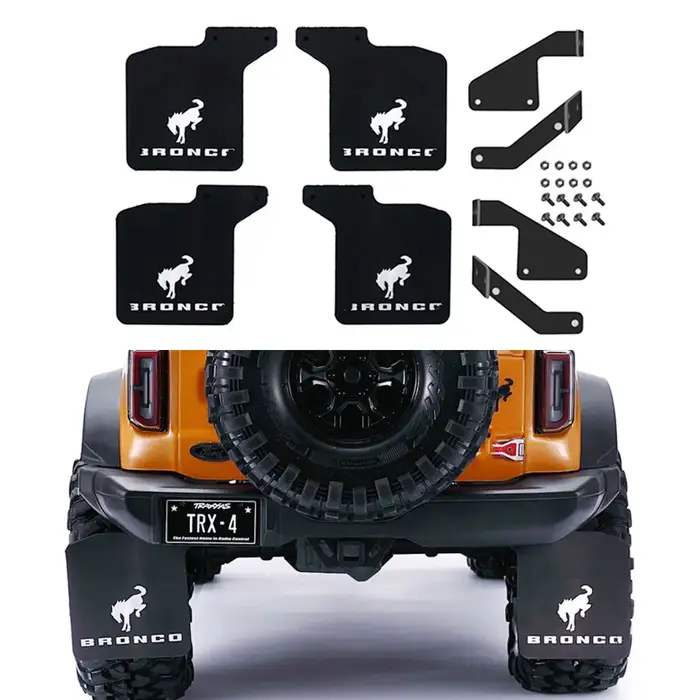 Garde-boues avant et arrière en caoutchouc TRX4 avec stents de montage de base pour voiture sur chenilles 1/10 RC TRX-4 Defender Fort Bronco 2021 occasions spéciales personnalisations modélisme automobile