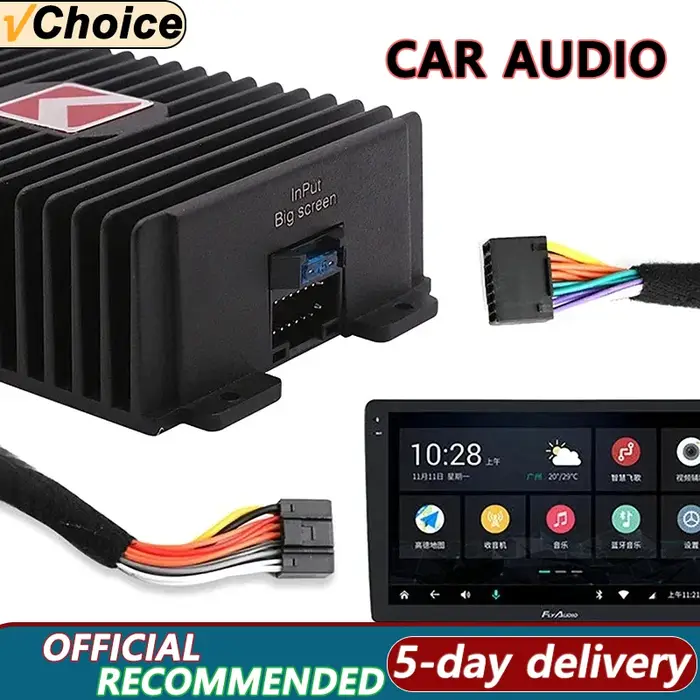 Amplificateur DSP de voiture Hi-Fi Booster Audio processeurs de son numériques 4*80W pour haut-parle