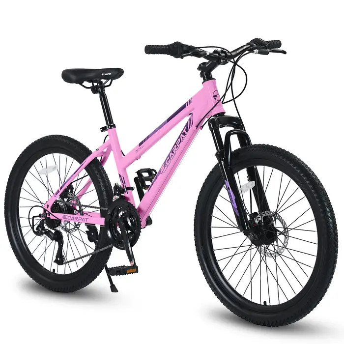 Ecarpat VTT 24 roues de 26 pouces, frein à disque 21 vitesses, vélos féminins, suspension de fourche