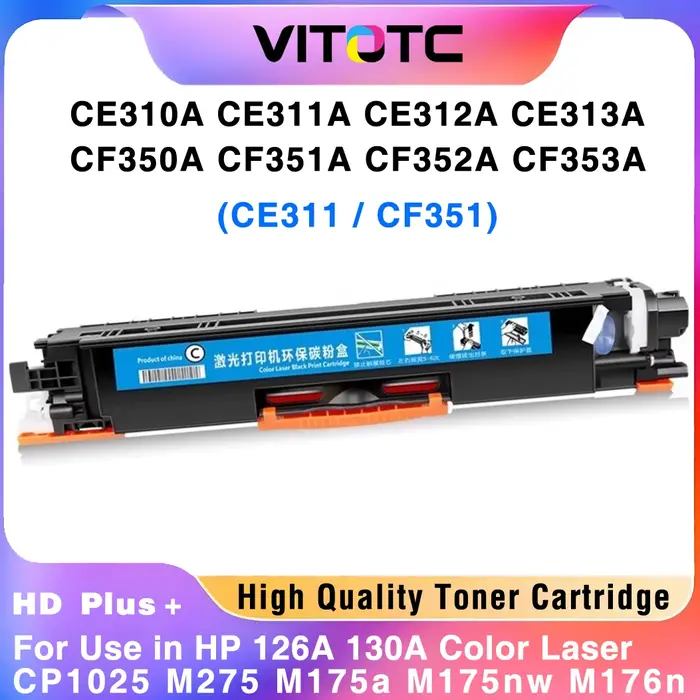 Cartouche de Toner 126A 130A CE310A CF350A, Compatible avec imprimante HP Color LaserJet CP1025 M275