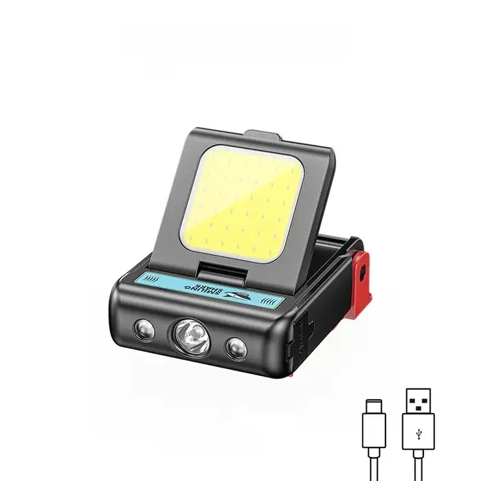 Phare de capteur de mouvement d'équipement d'éclairage de secours, lampe frontale LED rechargeable a