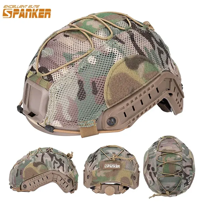 Couvre-casque tactique FAST MH PJ BJ mesh 500D nylon pour chasse paintball airsoft accessoires casque