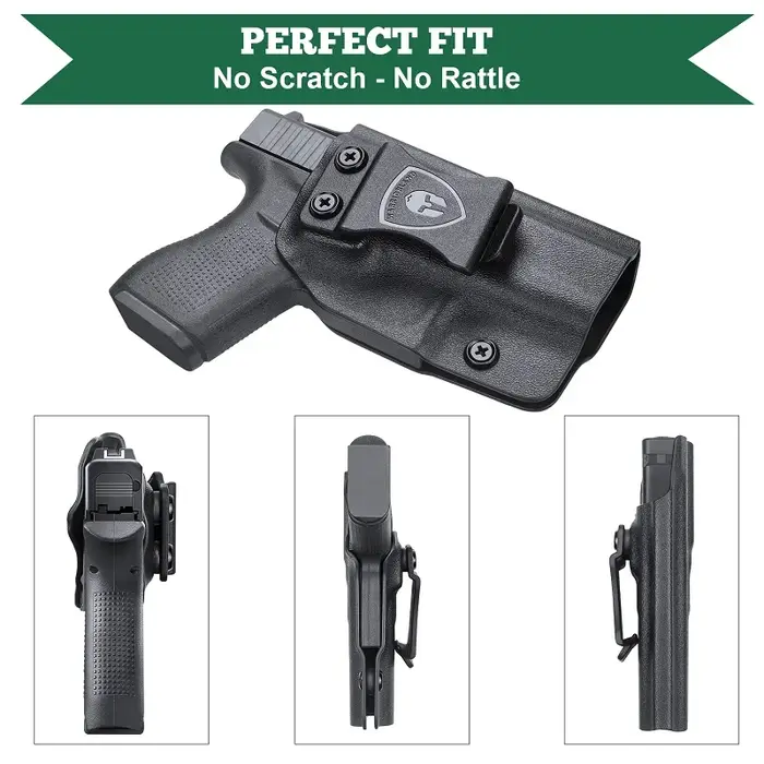 Étui Glock G42 IWB Kydex pour pistolet Glock G42.380, ceinture intérieure, étui de transport dissimu