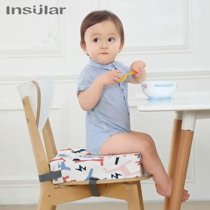 Coussin de siège rehausseur pour enfants, oreiller pour bébé, chaise haute, réglable et amovible, sé
